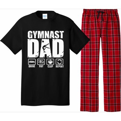 Gymnast Dad Proud Gymnastics Father Humor Pajama Set