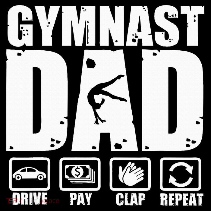 Gymnast Dad Proud Gymnastics Father Humor Flatbill Hat