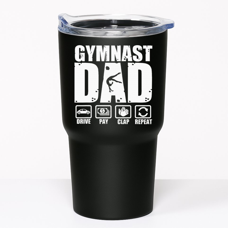 Gymnast Dad Proud Gymnastics Father Humor Tumbler