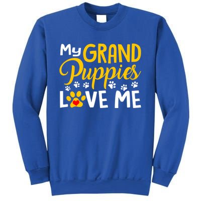 Grandma Dogs Puppy Lover Gift My Grandpuppies Love Me Gift Sweatshirt