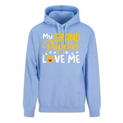 Grandma Dogs Puppy Lover Gift My Grandpuppies Love Me Gift Unisex Surf Hoodie