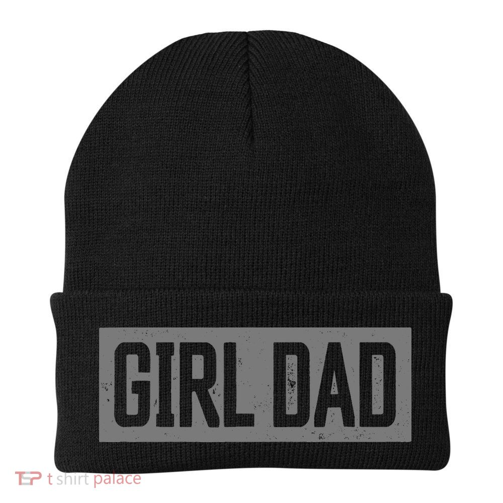 Girl Dad Proud Father of Girl Fathers Day Vintage Beanie