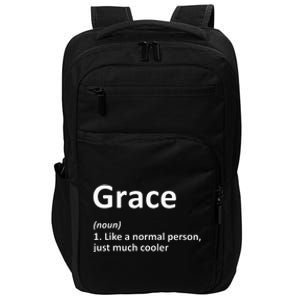 Grace Definition Personalized Name Funny Birthday Gift Idea Impact Tech Backpack