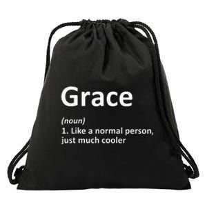 Grace Definition Personalized Name Funny Birthday Gift Idea Drawstring Bag