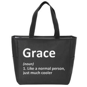 Grace Definition Personalized Name Funny Birthday Gift Idea Zip Tote Bag