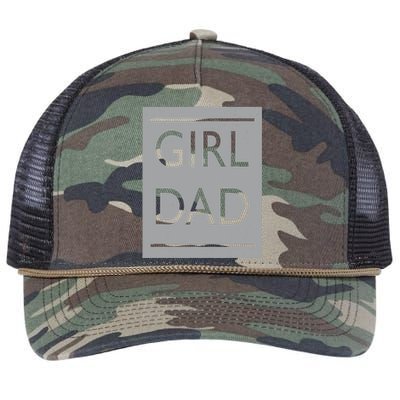 Girl Dad Proud Father Of Girl Dad Retro Rope Trucker Hat Cap