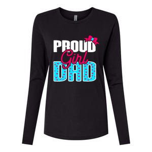 Girl Dad Proud Girl Dad Quote For Father Of A Girl Womens Cotton Relaxed Long Sleeve T-Shirt