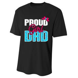 Girl Dad Proud Girl Dad Quote For Father Of A Girl Performance Sprint T-Shirt