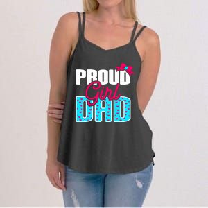 Girl Dad Proud Girl Dad Quote For Father Of A Girl Women's Strappy Tank