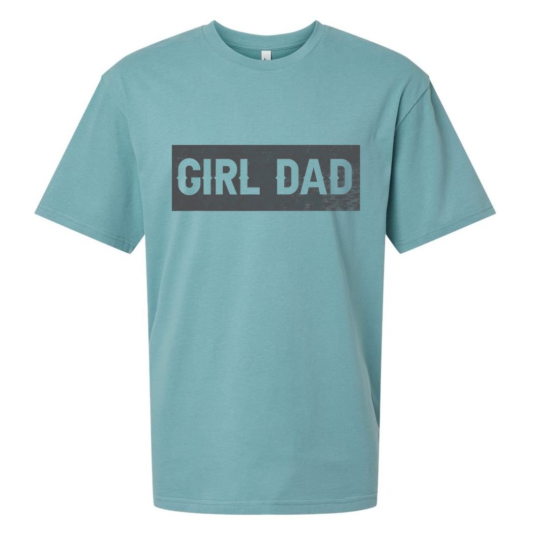 Girl Dad Proud Father Of Girl Vintage Sueded Cloud Jersey T-Shirt