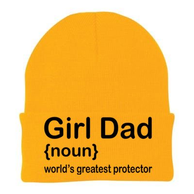 Girl Dad Proud Father Of Girl Dad Fun Fathers Knit Cap Winter Beanie