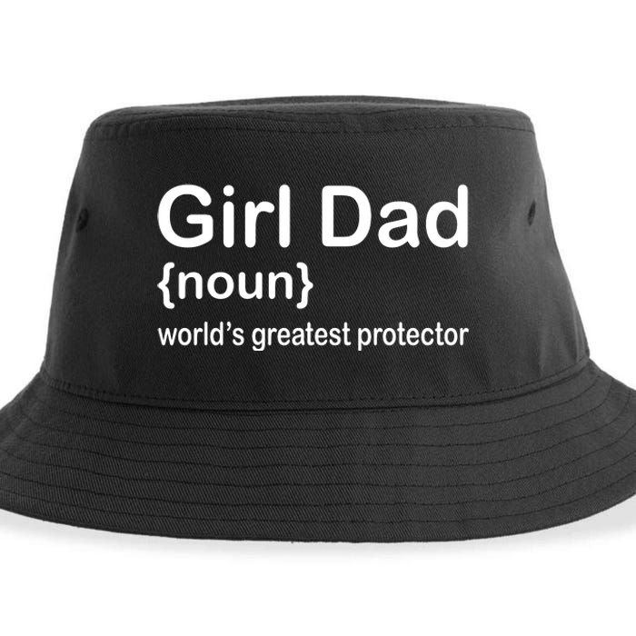 Girl Dad Proud Father Of Girl Dad Fun Fathers Sustainable Bucket Hat