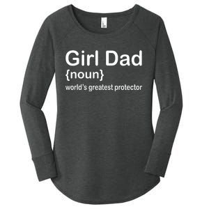 Girl Dad Proud Father Of Girl Dad Fun Fathers Women's Perfect Tri Tunic Long Sleeve Shirt