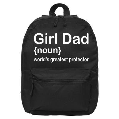 Girl Dad Proud Father Of Girl Dad Fun Fathers 16 in Basic Backpack