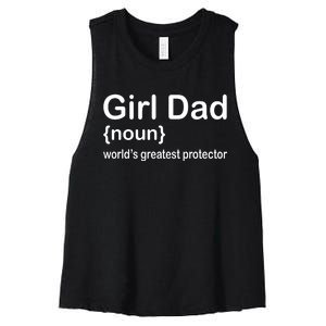 Girl Dad Proud Father Of Girl Dad Fun Fathers Women's Racerback Cropped Tank