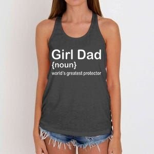 Girl Dad Proud Father Of Girl Dad Fun Fathers Women's Knotted Racerback Tank