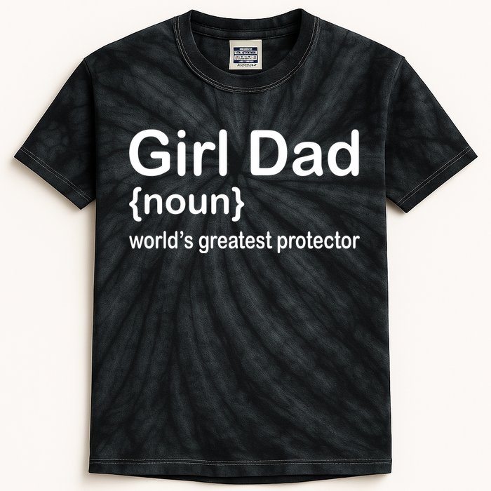 Girl Dad Proud Father Of Girl Dad Fun Fathers Kids Tie-Dye T-Shirt