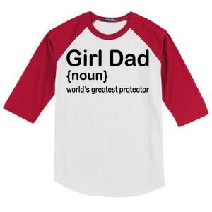 Girl Dad Proud Father Of Girl Dad Fun Fathers Kids Colorblock Raglan Jersey