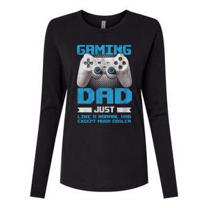 Gaming Dad Papa Daddy Dad Fatherhood Fathers Day Cool Gift Womens Cotton Relaxed Long Sleeve T-Shirt