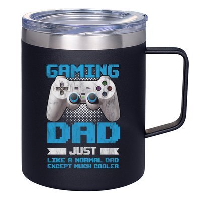 Gaming Dad Papa Daddy Dad Fatherhood Fathers Day Cool Gift 12oz Stainless Steel Coffee Mug