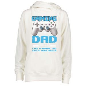 Gaming Dad Papa Daddy Dad Fatherhood Fathers Day Cool Gift Womens Funnel Neck Pullover Hood