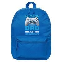Gaming Dad Papa Daddy Dad Fatherhood Fathers Day Cool Gift 16 in Basic Backpack