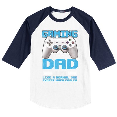 Gaming Dad Papa Daddy Dad Fatherhood Fathers Day Cool Gift Baseball Sleeve Shirt