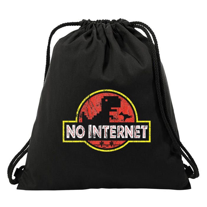 Geeky Dinosaur Pixel Art Nerdy Computer Programming Geeks Drawstring Bag