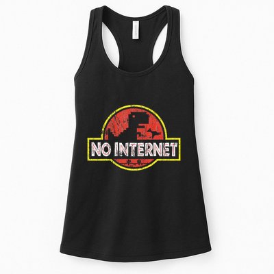 Geeky Dinosaur Pixel Art Nerdy Computer Programming Geeks Women's Racerback Tank