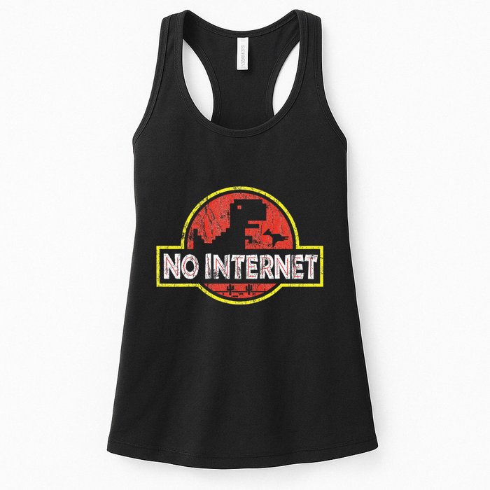 Geeky Dinosaur Pixel Art Nerdy Computer Programming Geeks Women's Racerback Tank