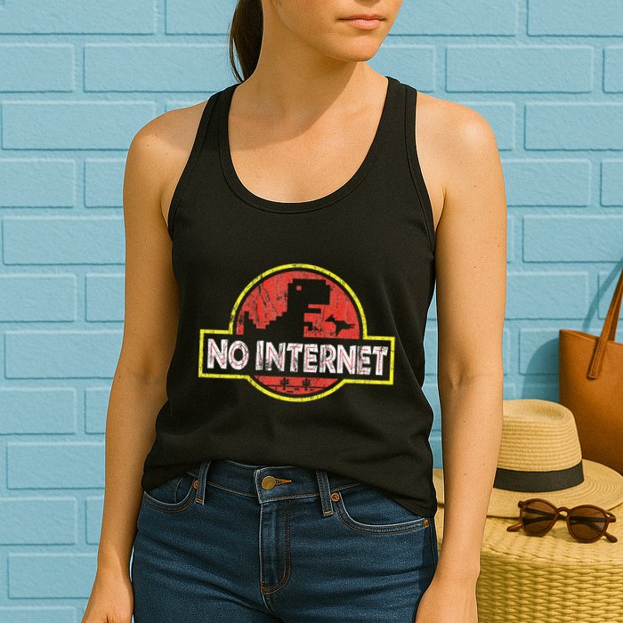 Geeky Dinosaur Pixel Art Nerdy Computer Programming Geeks Women's Racerback Tank