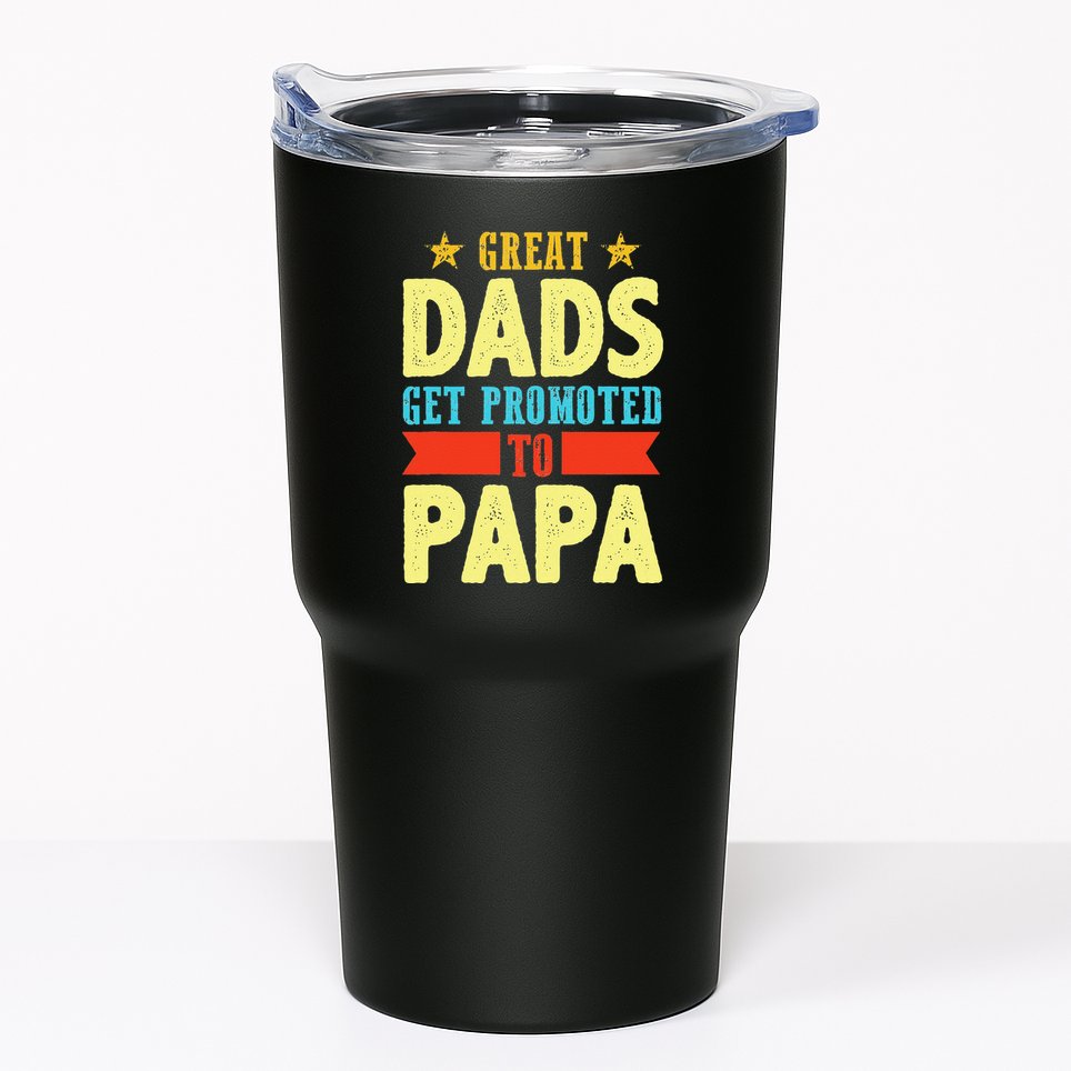 Great Dads Promoted To Papa Dad Daddy Father Stepdad Poppa Tumbler