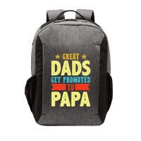 Great Dads Promoted To Papa Dad Daddy Father Stepdad Poppa Vector Backpack
