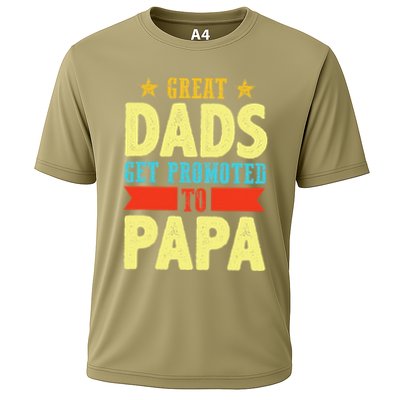 Great Dads Promoted To Papa Dad Daddy Father Stepdad Poppa Performance Shirt