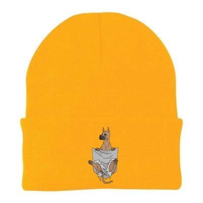 Great Dane Pocket Funny Great Dane Knit Cap Winter Beanie