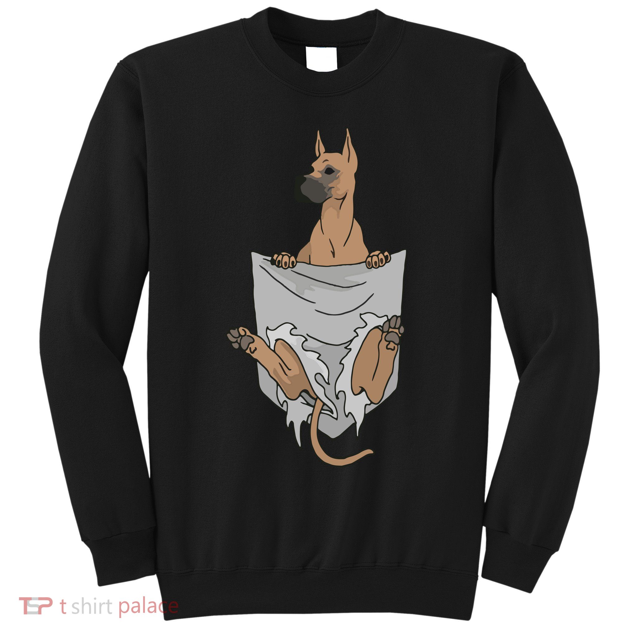 Great Dane Pocket Funny Great Dane Sweatshirt