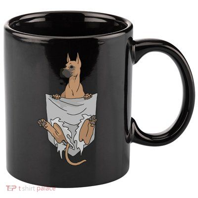 Great Dane Pocket Funny Great Dane 11oz C Handle Ceramic Mug