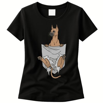 Great Dane Pocket Funny Great Dane Womens T-Shirt