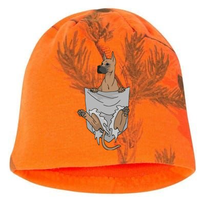 Great Dane Pocket Funny Great Dane Kati - Camo Knit Beanie