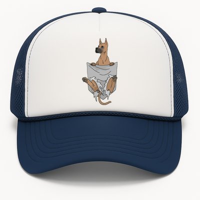 Great Dane Pocket Funny Great Dane Trucker Hat