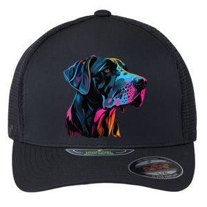 Great Dane Pop Art Great Dane Lovers Flexfit Unipanel Trucker Cap