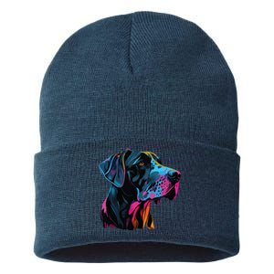 Great Dane Pop Art Great Dane Lovers Sustainable Knit Beanie