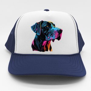 Great Dane Pop Art Great Dane Lovers Trucker Hat