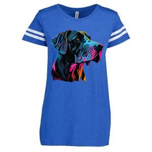 Great Dane Pop Art Great Dane Lovers Enza Ladies Jersey Football T-Shirt