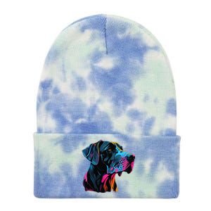 Great Dane Pop Art Great Dane Lovers Tie Dye 12in Knit Beanie