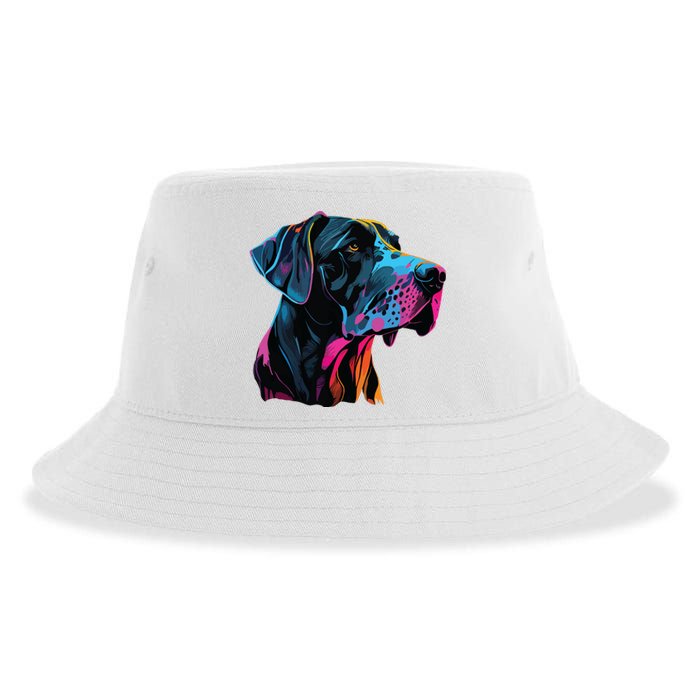 Great Dane Pop Art Great Dane Lovers Sustainable Bucket Hat