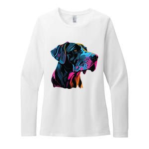 Great Dane Pop Art Great Dane Lovers Womens CVC Long Sleeve Shirt