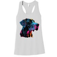 Great Dane Pop Art Great Dane Lovers Women's Racerback Tank