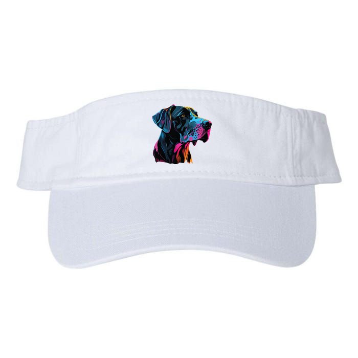 Great Dane Pop Art Great Dane Lovers Valucap Bio-Washed Visor