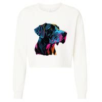 Great Dane Pop Art Great Dane Lovers Cropped Pullover Crew